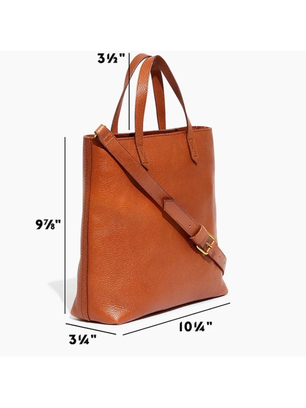 MADEWELL Mini Transport Crossbody Leather Minimal Tote - Picture 2 of 14